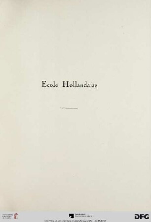 Ecole Hollandaise (Nr. 315-343)