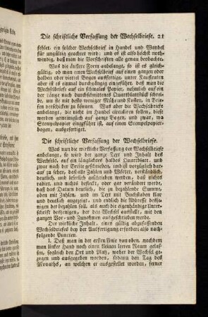 21-29, Die schriftliche Verfassung der Wechselbriefe