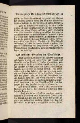 21-29, Die schriftliche Verfassung der Wechselbriefe
