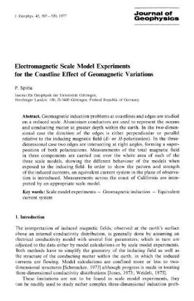 Electromagnetic scale model experiments for the coastline effect of geomagnetic variations
