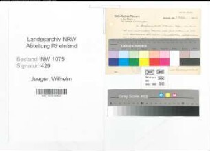 Entnazifizierung Wilhelm Jaeger , geb. (Straßenarbeiter)