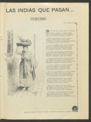 Las Indias que pasan... : [Poesía]. - Dibujo de Valle