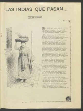 Las Indias que pasan... : [Poesía]. - Dibujo de Valle
