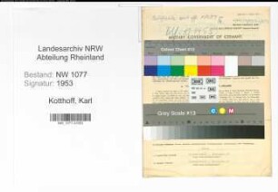 Entnazifizierung Karl Kotthoff , geb. 03.06.1903 (Polizist)