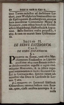Sectio II. De Rebus Exterorum.