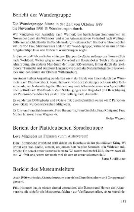 Bericht der Wandergruppe