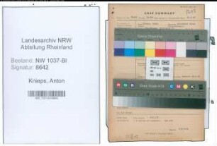 Entnazifizierung Anton Knieps , geb. 05.09.1892 (Verw.Angestellter)