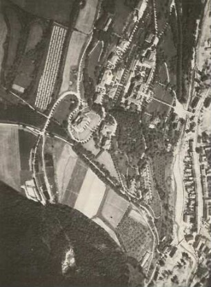Osterzgebirge, Gottleubatal : Gottleuba, Heilstätte, Luftbild