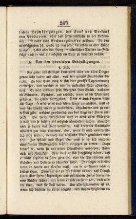 A. Von den häuslichen Beschäftigungen.