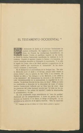 El testamento occidental