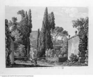 Raccolta delle vedute pittoresche di Roma e de suoi contorni ... volume 1. Parte 1., Tafel 20 (N. 19): Veduta della Villa d'Este a Tivoli