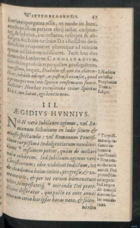III. Aegidius Hunnius