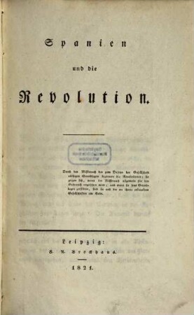 Spanien und die Revolution