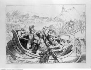 Pinelli, Bartolomeo, Istoria Romana. Incisa ad acqua forte da Bartolomeo Pinelli Romano. L'Anno 1818, e 1819. o.O.[Roma] u.J, "Morte, di Pompeo"; (Taf. [88])
