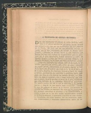 A propósito de crítica histórica