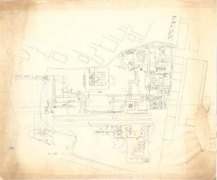 Thiersch, August; Alexandria (Ägypten); Serapeum von Alexandria, Ausgrabungspläne - Grundriss