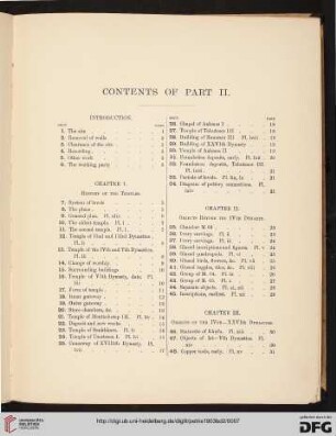 Contents of Part II.