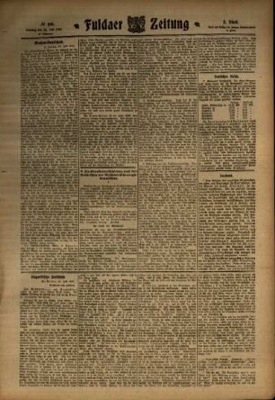 Zweite Ausgabe vom Samstag, den 23. Juli 1910.