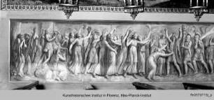Decken- und Wanddekoration : Der triumphierende David, von den Frauen Israels begrüßt