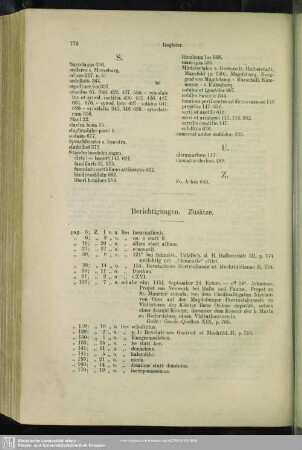 Berichtigungen. Zusätze
