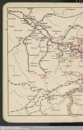Routenkarte der Sächsisch-Böhmischen Schweiz