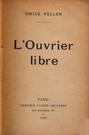 L' ouvrier libre