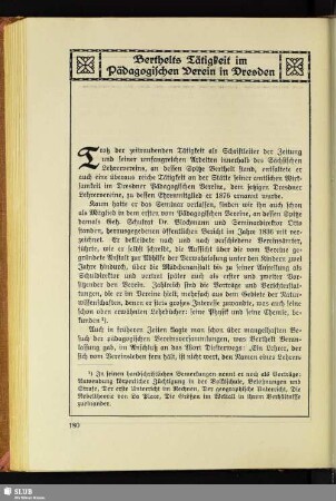 Berthelts Tätigkeit im Pädagogischen Verein in Dresden