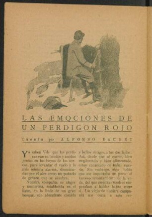 Las emociones de un perdigón rojo : Cuento