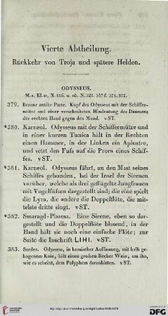 Vierte Abtheilung. Rückkehr von Troja und spätere Helden