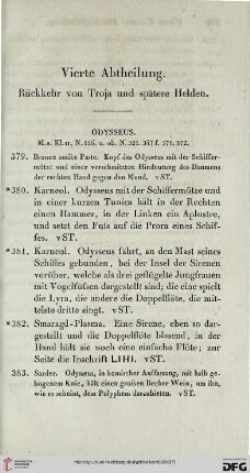 Vierte Abtheilung. Rückkehr von Troja und spätere Helden