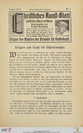 Nr. 1 (Januar 1912)