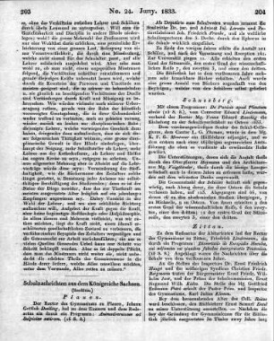 Schulnachrichten aus dem Königreiche Sachsen.