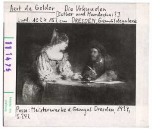 Aert de Gelder: Die Urkunden (Esther und Mardochai). Dresden, Gemäldegalerie