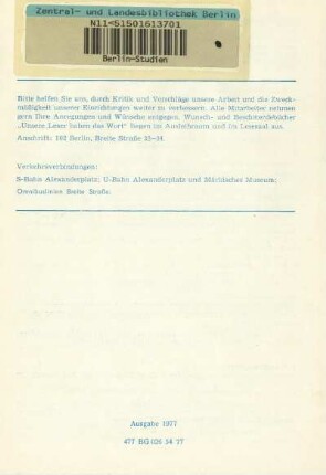Standort ; Verkehrsverbindungen