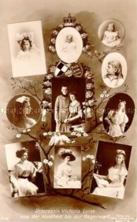 Postkarte zur Hochzeit der Prinzessin Viktoria Luise von Preußen