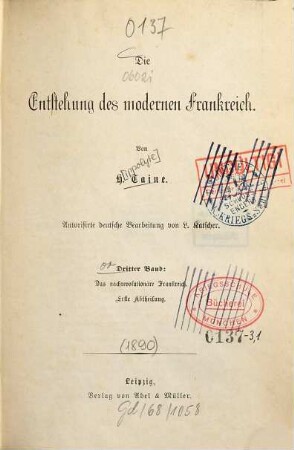 Die Entstehung des modernen Frankreich, 3,1