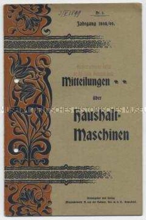 Mitteilungen über Haushaltmaschinen, Anregungen und Winke für den Haus- und Küchengerät-Handel