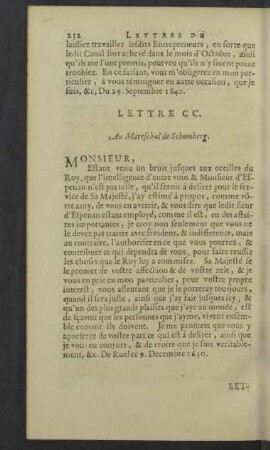 Lettre CC. - CCIX.