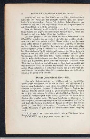 Vierter Zeitabschnitt 1904-1914