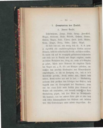 I. Hauptarten der Teufel.