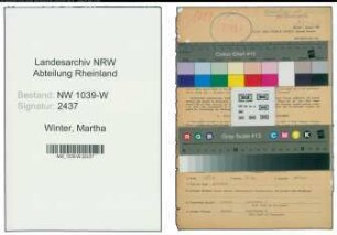 Entnazifizierung Martha Winter , geb. 27.06.1889 ()
