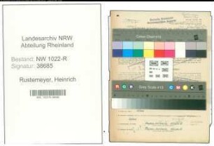 Entnazifizierung Heinrich Rustemeyer , geb. 17.03.1903 (Bahnbeamter)