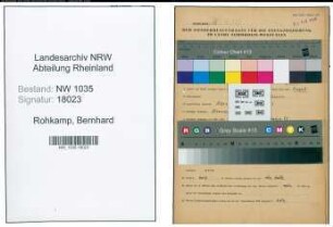 Entnazifizierung Bernhard Rohkamp , geb. 06.08.1902 (Schlossermeister)