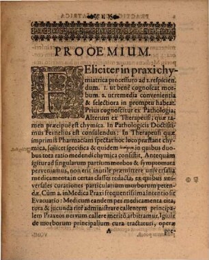 Praxis Chymiatrica Johannis Hartmanni, Medicinae Doctoris, Et Quondam Chymiatriae in Academia Marpurgensi Professoris publici celeberrimi, & Principum Hassiae Archiatri