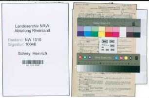 Entnazifizierung Heinrich Schrey , geb. 22.07.1888 (Postschaffner)