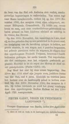 Pieter Gabry, negen en twintigste landvoogd