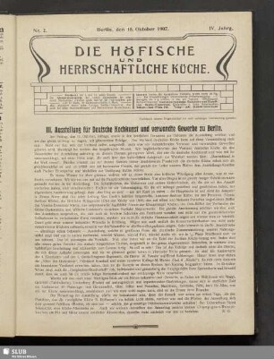 Nr. 2, 15. Oktober 1907