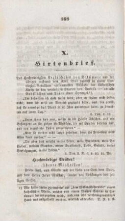 168-176 Hirtenbrief des Hochwürdigsten Erzbischofs von Baltimore