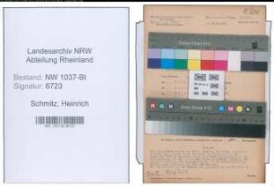 Entnazifizierung Heinrich Schmitz , geb. 18.10.1909 (Studienrat)
