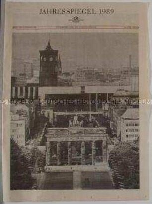 Sonderdruck das "Tagesspiegel" mit der Chronologie des Jahres 1989